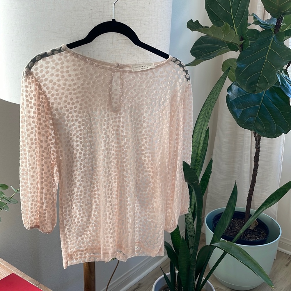 Beige chiffon blouse